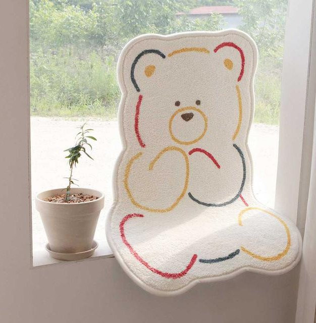 Yiran Furniture Teppich aus Kaschmirimitat in Weiß, flauschig und rutschfest, B/T: 60 x 40 cm - Bild 1