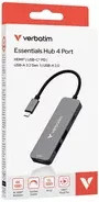 Verbatim USB-C Hub mit HDMI 4K UHD und USB-A in Grau - Bild 1