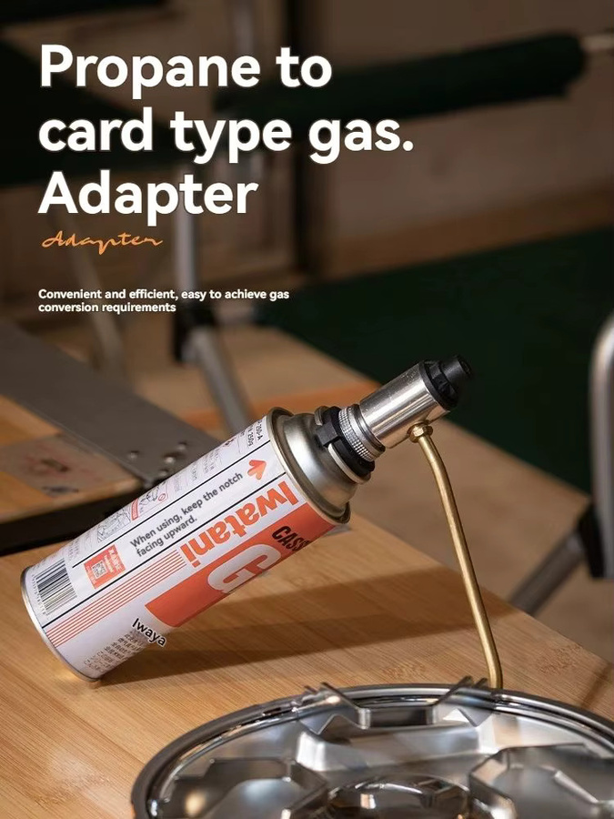 CAMPINGMOON Z19 Propan-zu-Zylinder-Adapter für Campingzubehör mit US-Propananschluss in Silber - Bild 4