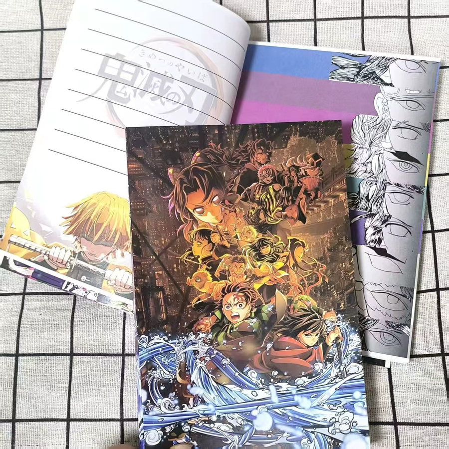 Demon Slayer Anime Notizbuch von Bandai mit vollfarbigen Innenseiten, Softcover, A5, liniertes Papier, Multicolor - Bild 2