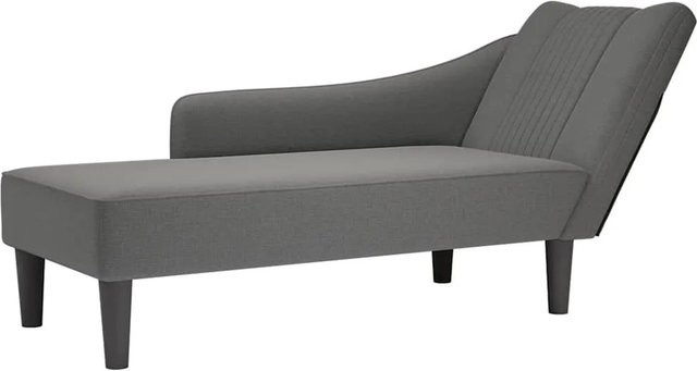 vidaXL Chaiselongue mit rechter Armlehne in Grau aus Stoff, modernes Design, B/T/H: 140 x 56 x 66 cm - Bild 1