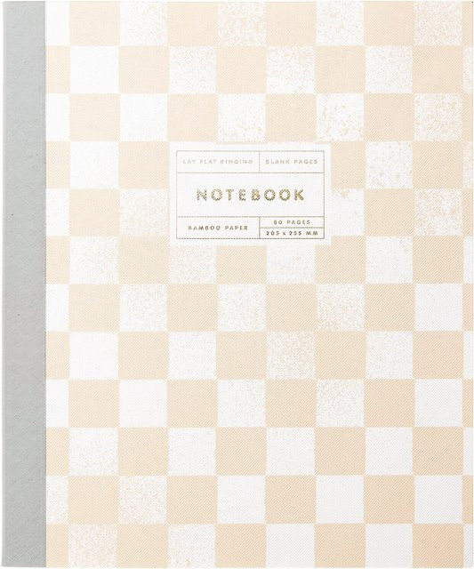 Rico Design Paper Poetry Notizbuch Sky L mit Schachbrettmuster, 80 Blatt aus Bambuspapier - Bild 1