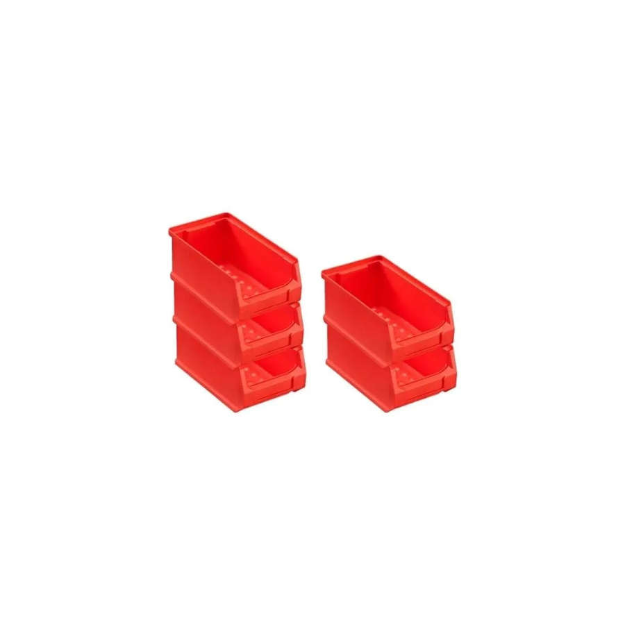 PROREGAL SparSet 5x Rote Sichtlagerboxen mit 0,8 Liter Volumen, B/T/H: 10 x 17,5 x 7,5 cm - Bild 2