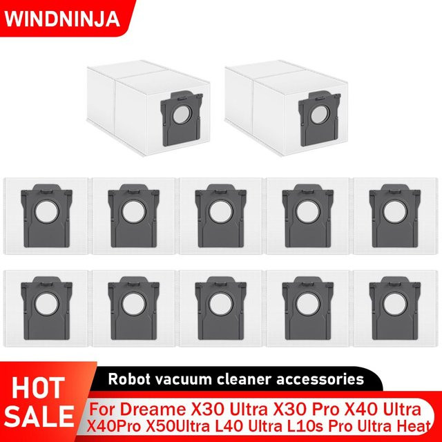 Dreame Staubbeutel für L40 Ultra, L10s Pro Ultra, Heat, X30 Pro, X30 Ultra, X40 Pro, X40 Ultra und X50 Ultra Staubsaugerzubehör - Bild 1