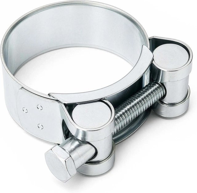 Wiltec Schlauchschelle W1 verzinkt in Silber mit Gelenkbolzen und einem Spannbereich von 44-47 mm, Breite: 22 mm - Bild 1