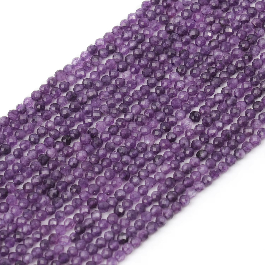 Amethyst-Glas-Abstandsperlen, 3/4 mm, Amethyst, Kristall, Unisex - Bild 4