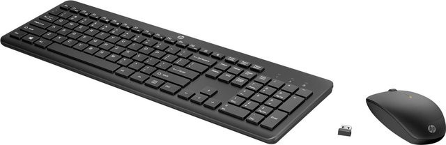 HP 235 Kabelloses Tastatur-und-Maus-Set in Schwarz mit QWERTY US-Layout - Bild 1
