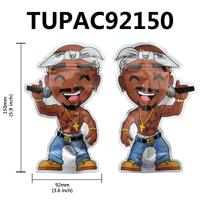 Set aus geruchsdichten Mylar-Beuteln mit Hologramm-Design und Kraftpapierbox zur Aufbewahrung von 3,5g - Bild 1