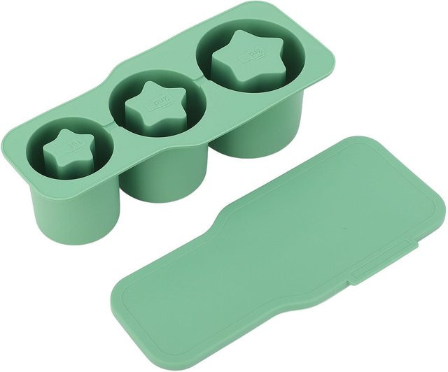 Koogeelife Silikon Eiswürfelform in Sternform für Universal Tumbler Becher, Grün - Bild 1