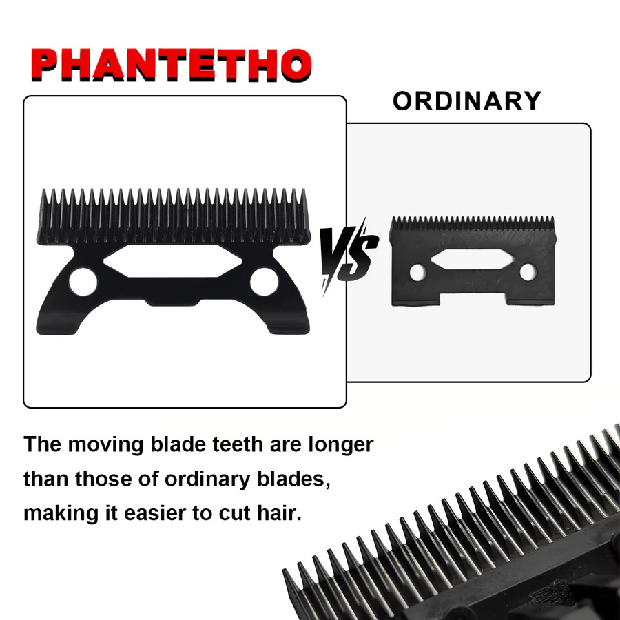 PHANTECHO Moving Blade Ersatzteil für JUCAI JC06 8148 V003 R66 M10 Madeshow Wmark Kulilang VGR Clipper in Schwarz - Bild 4
