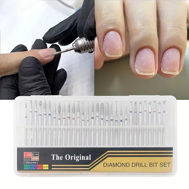 FUMOSIK Maniküre Schleifen Kopf Set, 30 Teile, Diamant Bohrer für Pediküre - Bild 1