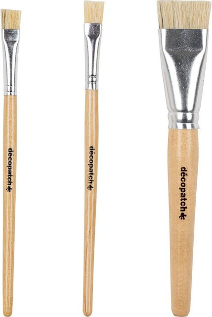Décopatch Seiden-Borstenpinsel 3er Set in Beige und Multicolour - Bild 1