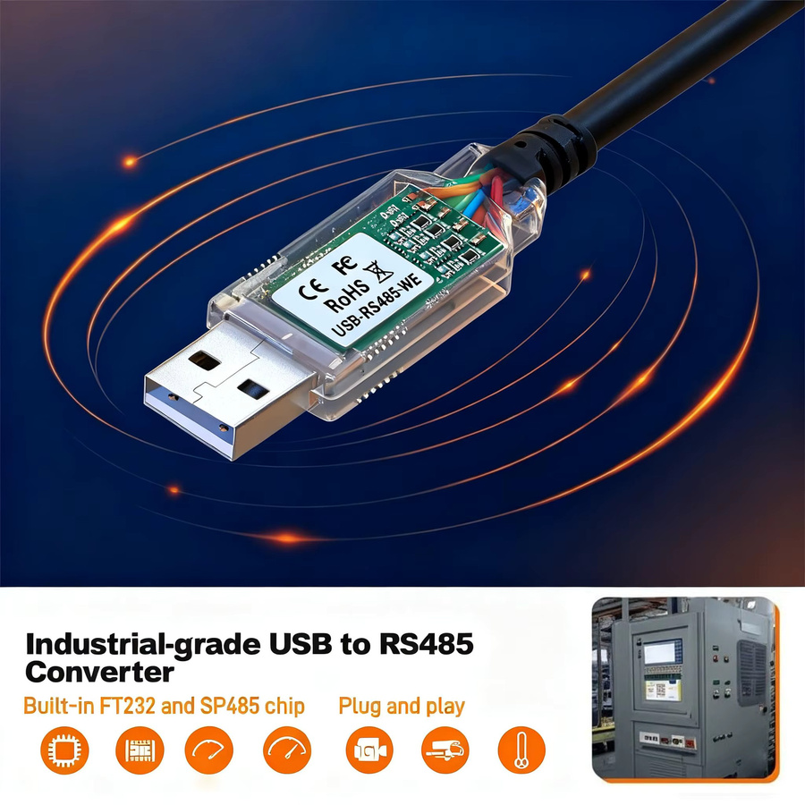 FTDI USB zu RS485-WE Serielles Konverterkabel mit FT232-Chipsatz, 6-Wege, Länge: 1,8 m - Bild 4