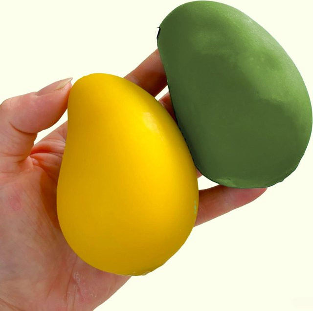 Farbwechselnde Mango Squishy Fidget Spielzeug, Weicher ASMR Sensorischer Knetball - Bild 1