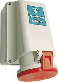 Walther Werke Wandsteckdose 63A 5p. 400V 6h IP44 in Weiß - Bild 1