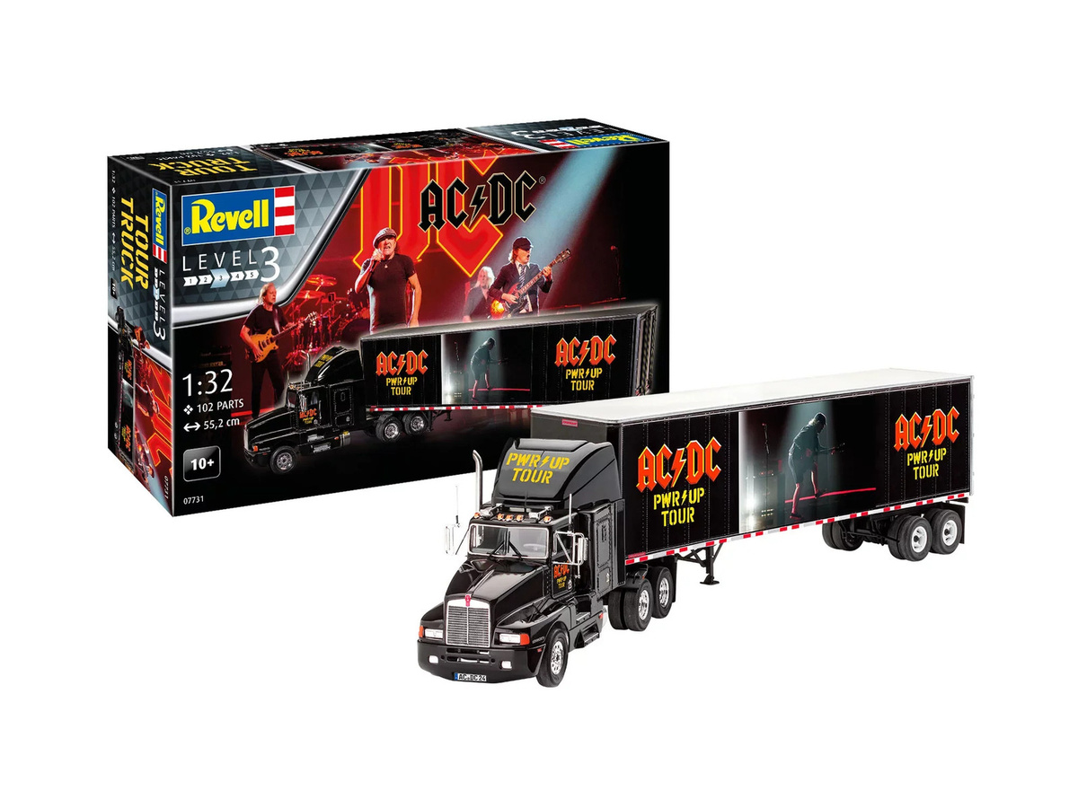 Revell AC/DC Tour Truck & Trailer Power Up, Truckmodell Bausatz, 1:32, ab 10 Jahren - Bild 2