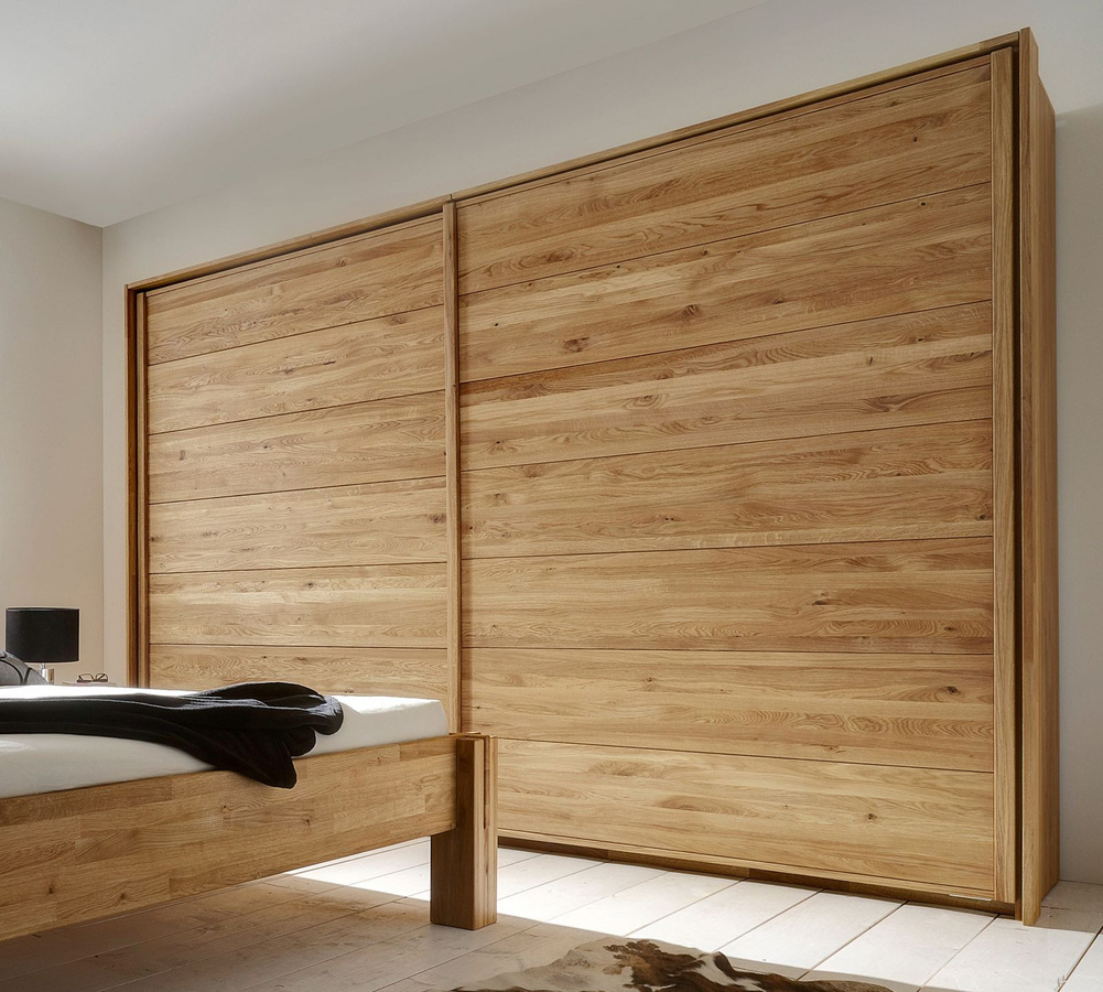 M&H Schwebetürenschrank Jupiter aus Wild Oak und Buche, Braun, B/T/H: 180 x 66 x 216 cm - Bild 1