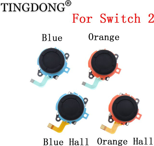TingDong Hall-Effekt-Joystick für Nintendo Switch Joy-Con Controller in Blau und Orange, 3D-Analog-Joystick Set für links und rechts - Bild 1