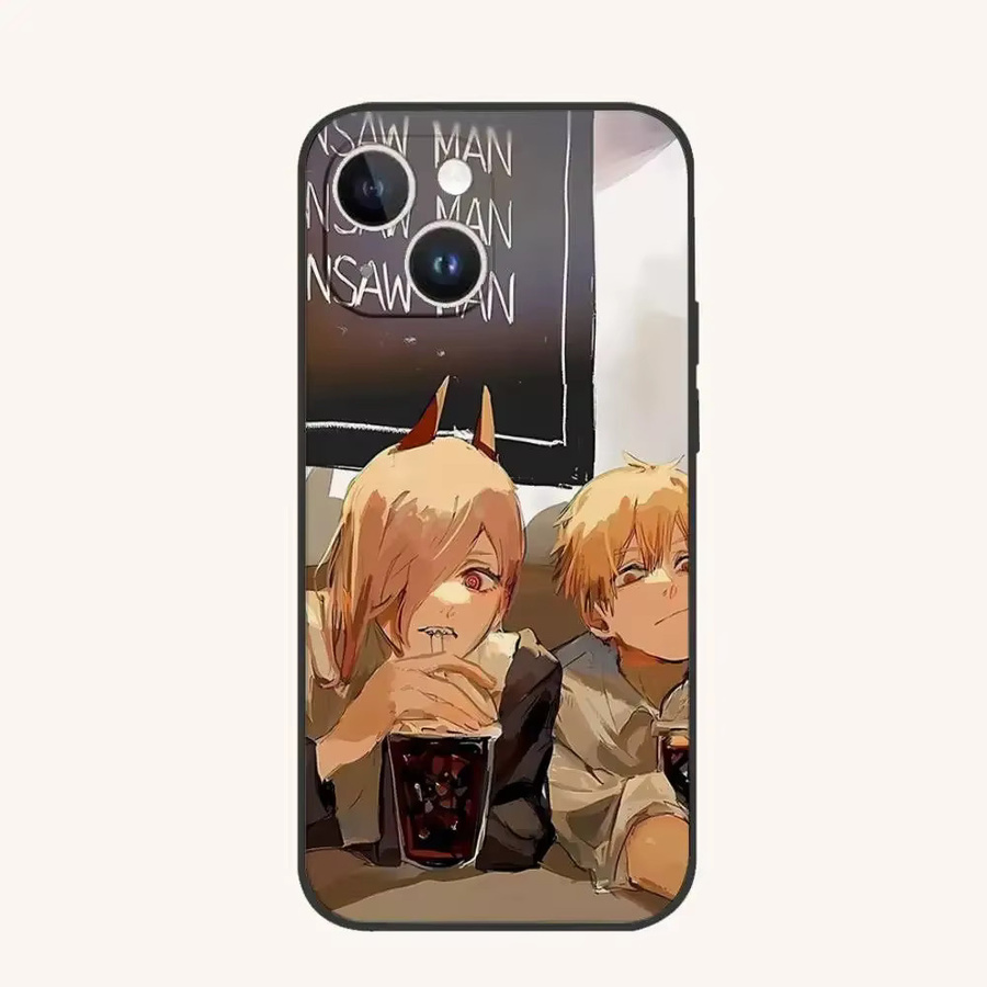 Anime Chainsaw Man Handyhülle aus schwarzem Silikon für Apple iPhone Modelle - Bild 6