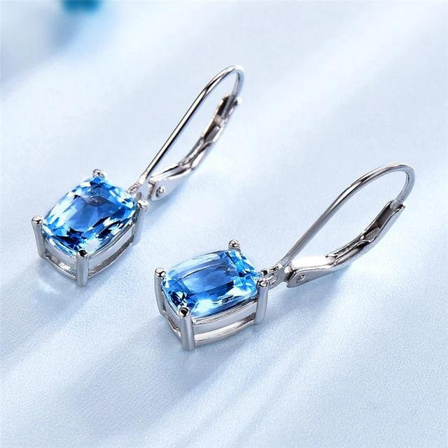 Wucifang Jewelry Tropfenohrringe, Edelstahl, Schwarz, Zirkonia, Kristall, Damen - Bild 1