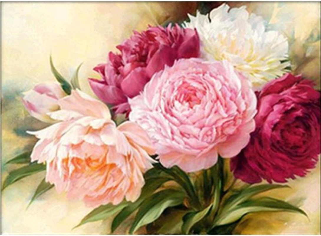 FIYO Diamond Painting Set Sonnenblumen Motiv 5D Diamantmosaik in Mehrfarbig, B x H: 30 x 20 cm - Bild 1