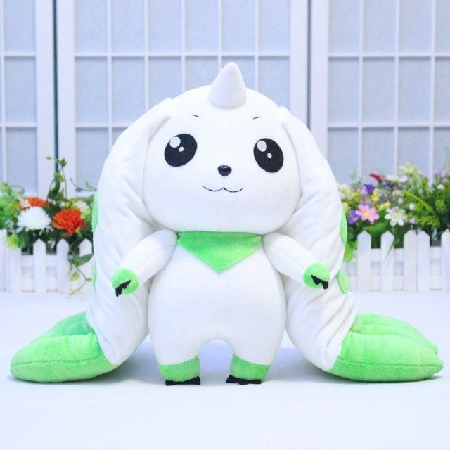 TAKARA TOMY Digimon Adventure Terriermon, Weiches Plüschtier, Weiß - Bild 1