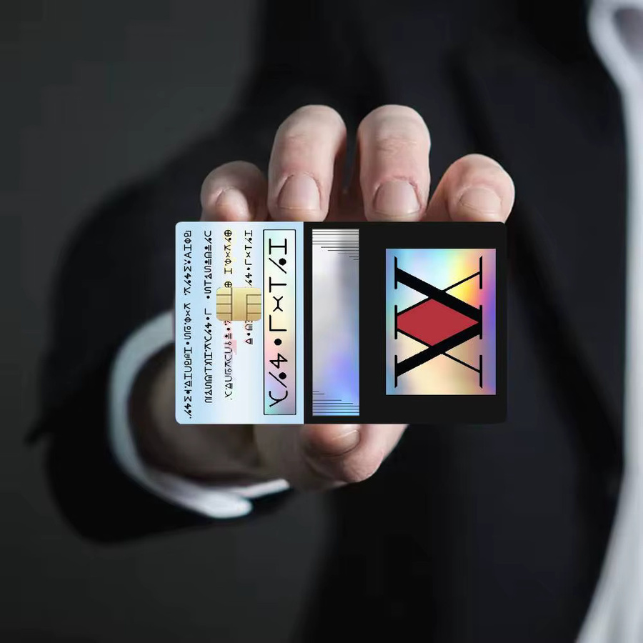 Holographische Laser-Skin Folie für Debit- und Kreditkarten mit Anime Hisoka Hunter X Hunter Motiv in Multicolour - Bild 3