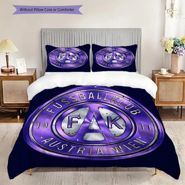 Manus Home Bettwäsche Set FK Austria Wien Blau, 1 Bettbezug und 2 Kissenbezüge, B/T/H: 200 x 200 cm - Bild 1