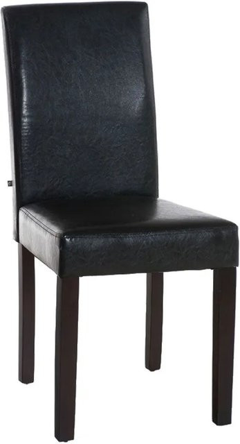 DELUKE Esszimmerstuhl DALAN aus Kunstleder in Braun, B/T/H: 41 x 47 x 91 cm - Bild 1
