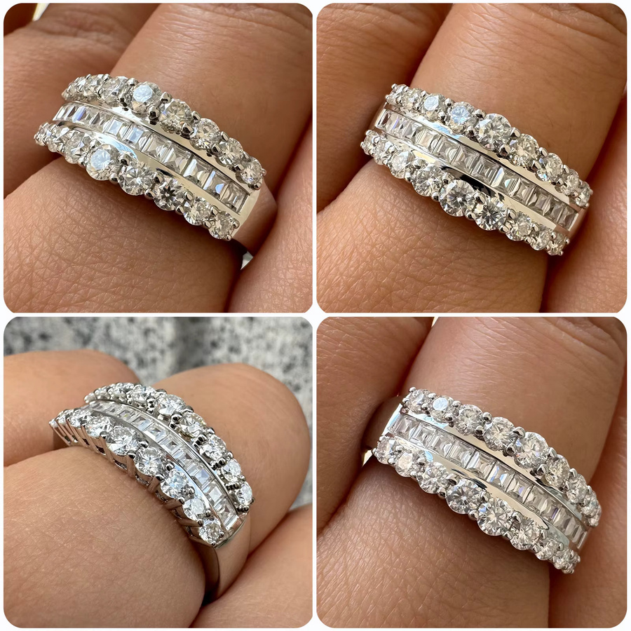 Newshe Verlobungsring, Moissanit, 925 Silber, Damen - Bild 2
