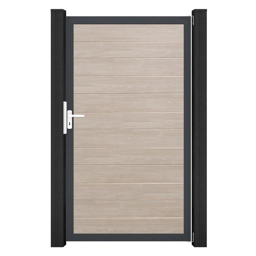 GroJa Tor 1-flg. Basicline Schmal Sheffield Oak Rahmen DB703 in Anthrazit, Breite: 100 cm, Höhe: 180 cm - Bild 2