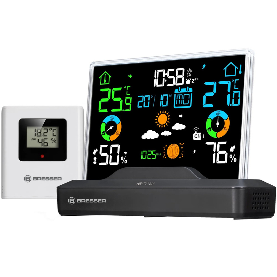 Bresser Funk-Wetterstation mit rahmenlosem Display in Schwarz - Bild 2