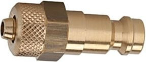 Riegler Nippel für Kupplungen NW 5 aus Messing in Gold für Schlauch 6x4 mm - Bild 1