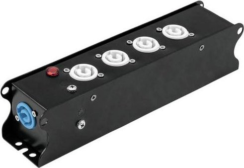 Eurolite SAB-42X Stromverteiler in Schwarz, L x B x H: 24,5 x 5,5 x 6,0 cm - Bild 1