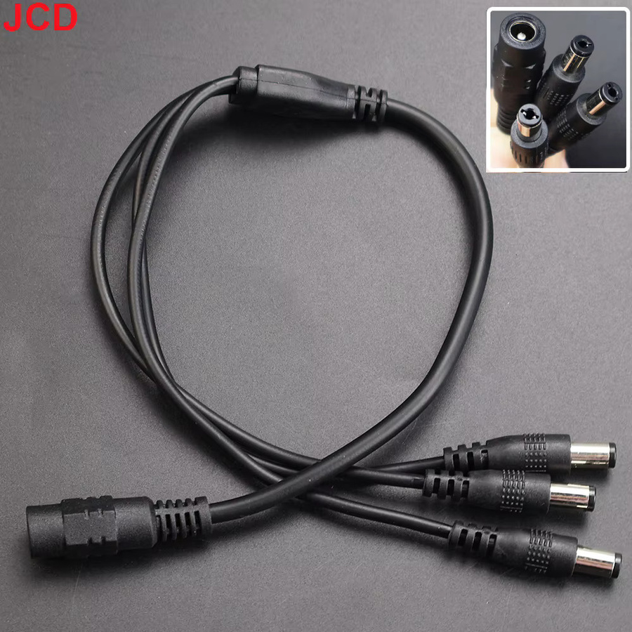 JCD DC Power Splitter Kabel mit 1 bis 8 Wegen, Steckergröße 5,5 x 2,1 mm, Farbe Schwarz, für LED Streifen und CCTV Kameras - Bild 2