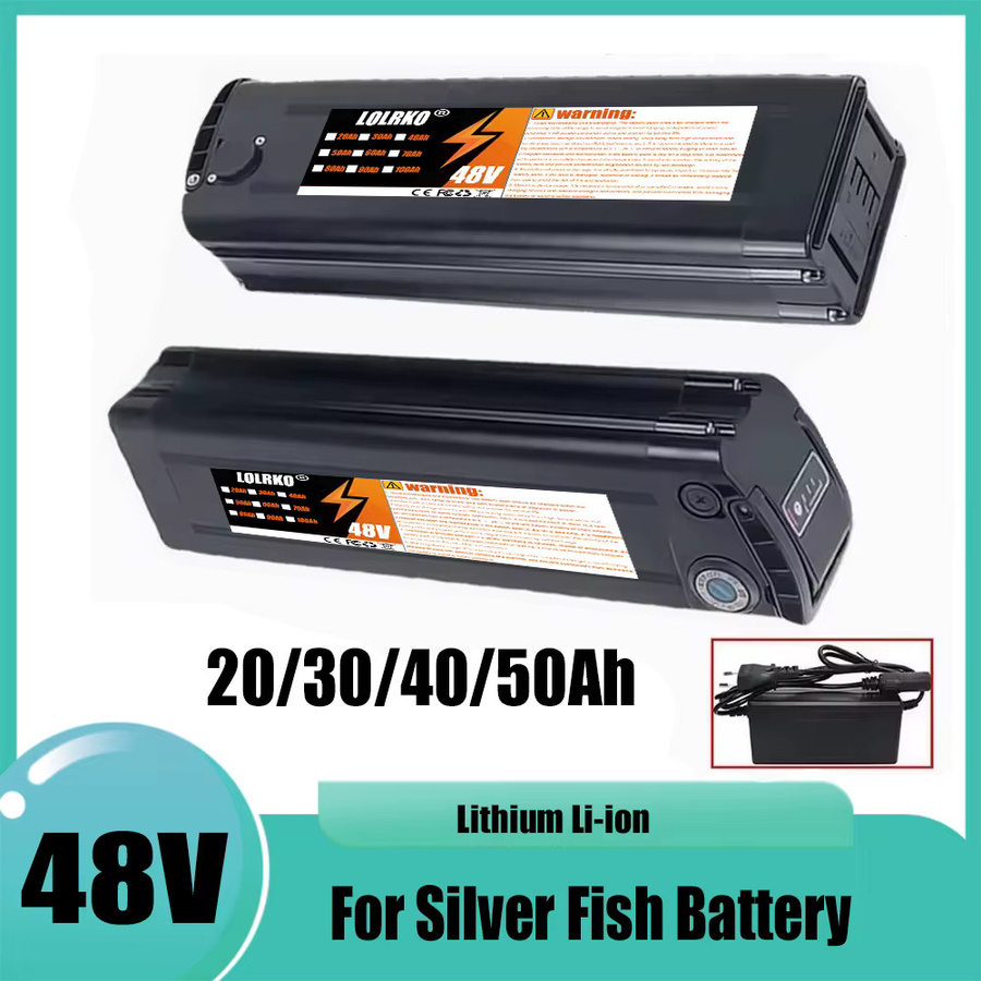 Bafang Silver Fish 48V Li-Ion Akku-Pack mit 2A Ladegerät für 250W-1000W Motoren in Schwarz - Bild 2