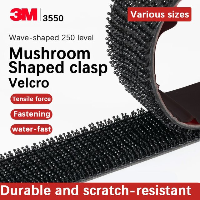 3M Dual Lock Klebeband 3550 Doppelseitiger wiederverschließbarer Verschluss Schwarz Transparent - Bild 1