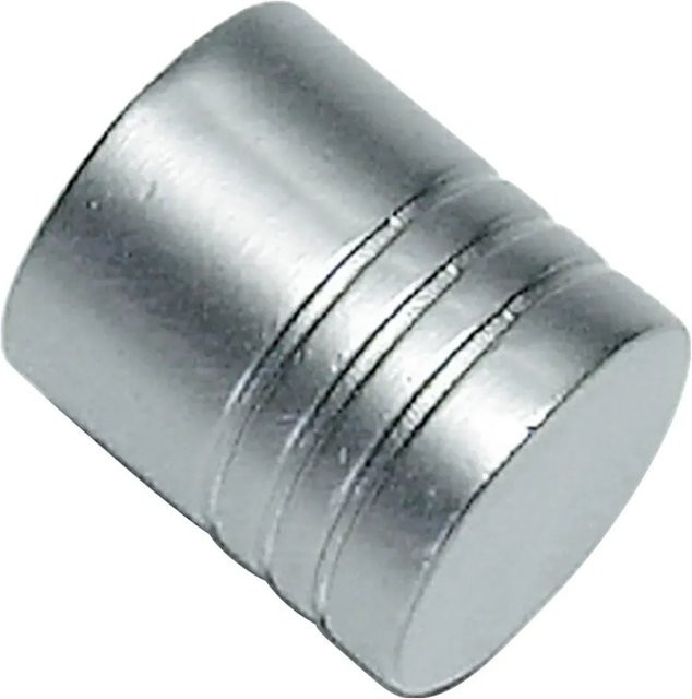 Gardinia Endknopf Zylinder Memphis in Edelstahloptik, 2er Pack, Silber - Bild 1