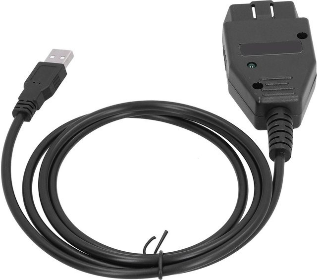 Koogeelife Universelles OBD2 Diagnosekabel für K+CAN Commander, Schwarz - Bild 1