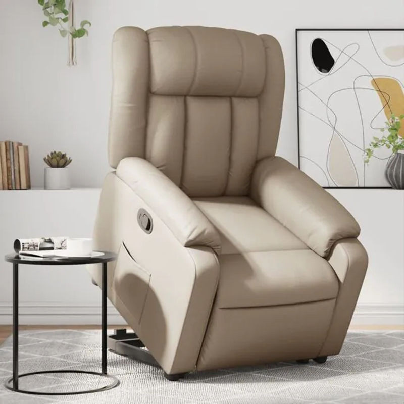 vidaxl Relaxsessel mit Aufstehhilfe in Cappuccino-braun aus Kunstleder - Bild 1