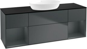 V&B Waschtischunterschrank Finion in Schwarz, Breite: 160 cm, Tiefe: 50,1 cm, Höhe: 50,1 cm - Bild 1