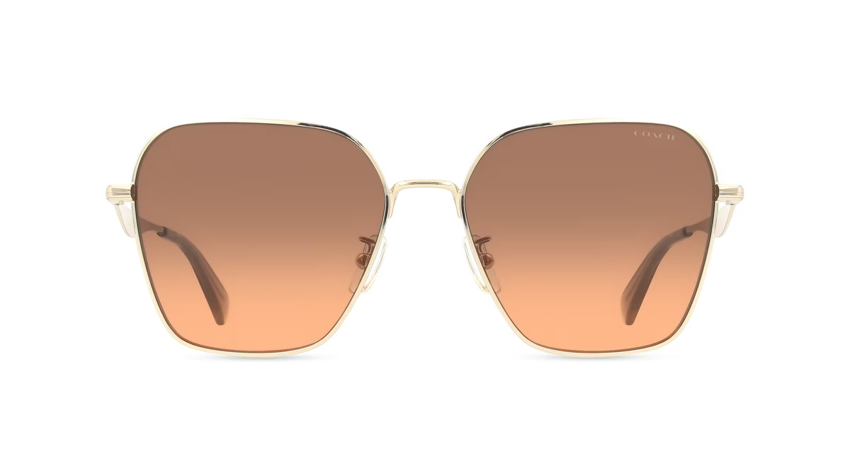 Coach HC7168 Sonnenbrille, Vollrand, Geometrisch, Metall, Gold, Damen - Bild 1