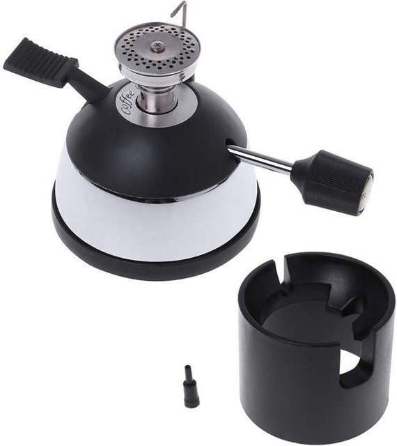 Alloet Butan-Mini-Brenner für Tisch-Siphon in Schwarz mit verstellbarer Flamme für Camping und Picknick - Bild 1