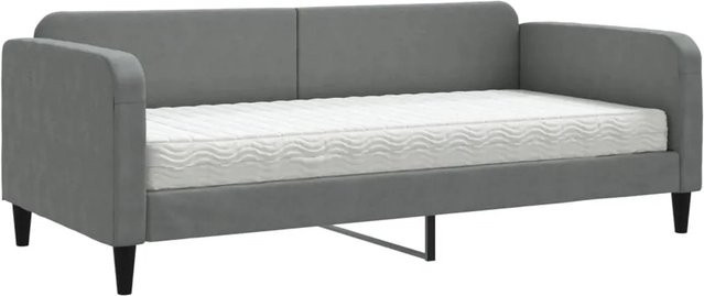 vidaXL Tagesbett mit Matratze Dunkelgrau B/T/H: 200 x 90 x 75 cm - Bild 1