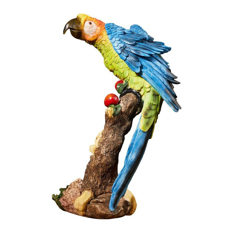 Yiran Furniture Dekoratives Papagei Modell im europäischen Stil aus Harz und Kunststoff, Multicolour, Höhe: 40 cm, Breite: 40 cm, Tiefe: 15 cm - Bild 2