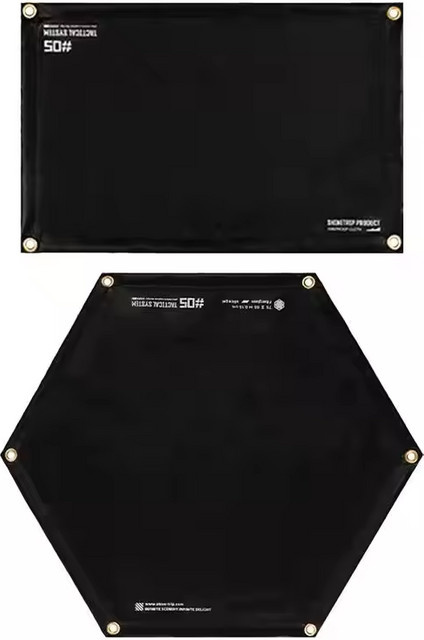 ShineTrip Taktische Outdoor BBQ Camping Isoliermatte aus Silikon, Schwarzgebrannt, Feuerbeständig und Flammhemmend - Bild 1