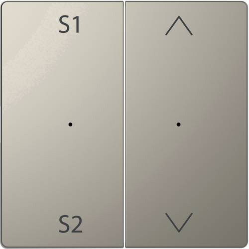 Merten Abdeckung für Wechselschalter System Design in Nickel/Silber MEG5227-6050 - Bild 1