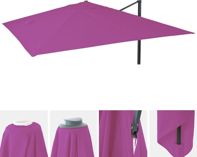 Ersatzbezug für Luxus-Ampelschirm MCW-A96 in Lila-Violett, Durchmesser: 4,24 m - Bild 1