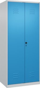 C+P Wäsche-Spind Classic PLUS mit 2 Abteilen, Sicherheits-Drehriegel und Soft-Anschlag, grau/blau, H x B x T: 185 x 80 x 50 cm - Bild 1