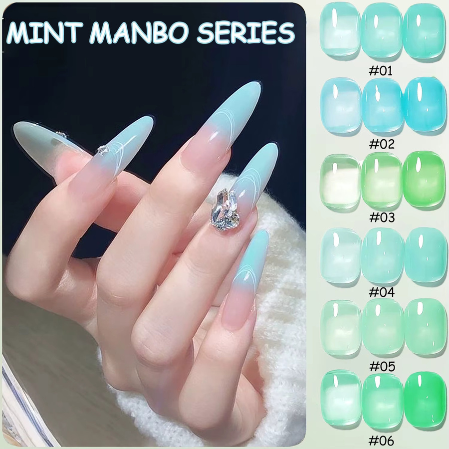 MISS SHAKA Gel-Nagellack Mint Mambo, 12 ml, Milchig-Blaugrün, Glänzend - Bild 2